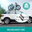 2 Roof Bike Rack for Car Bicycle Storage Carrier for 2 Bikes with Double Lock 