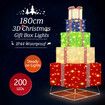 180cm Colourful Lighted Gift Box Christmas Present LED Light Xmas Home Garden Holiday Decoration