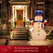 1.8m 3D Snowman Christmas Light RGB LED Fairy Xmas Home Yard Decoration with Remote Colour Changing