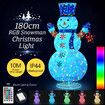 1.8m 3D Snowman Christmas Light RGB LED Fairy Xmas Home Yard Decoration with Remote Colour Changing