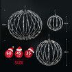 Set of 3 Christmas RGB LED Light Balls Lighted Multicolour Spheres Xmas Decoration with Remote