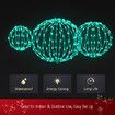 Set of 3 Christmas RGB LED Light Balls Lighted Multicolour Spheres Xmas Decoration with Remote