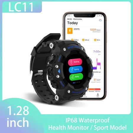2021 Newest Smart Watch LC11 IP68 Waterproof Watches Fitness Sports Smartwatch Heart Rate Blood pressure Bracelet for Android IOS