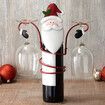 2PCS Wine Bottle and Glass Holder Snowman Santa Claus Ornaments Decor for Stemware Racks Kitchen Bar Table Christmas Decorations Shape Random