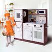Wooden Play Kitchen Kids Pretend Playset Educational Toys Children Roleplay Set 10Pcs