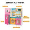 Wooden Play Kitchen Kids Educational Toys Toddler Roleplay Set Pretend Playset 9Pcs