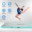 Gymnastics Airtrack Exercise Air Track Mat Inflatable Gym with Electric Pump 5x1x0.2m Green