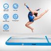 Gymnastics Mat Tumbling Track Inflatable Airtrack with Electric Air Pump 4x1x0.1m Blue