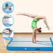 Gymnastics Mat Tumbling Track Inflatable Airtrack with Electric Air Pump 4x1x0.1m Blue