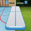 Gymnastics Mat Tumbling Track Inflatable Airtrack with Electric Air Pump 4x1x0.1m Blue