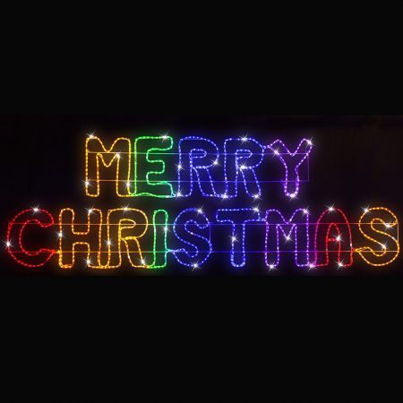Stockholm Christmas Lights Motif LED Ropelight MERRY CHRISTMAS Rainbow Outdoor Stockholm Christmas Lights Motif LED Ropelight MERRY CHRISTMAS Rainbow Outdoor