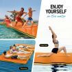 Water Floating Mat Foam Pad Lounge for Boat Pool Lake 550x183x3.5CM Orange Black Yellow