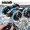 2022 Amphibious Remote Control Road Truck Stunt Car Waterproof RC Car for Birthday Christmas Gifts Water Beach Pool Toy Blue