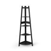 Levede 5 Tier Corner Shelf Wooden Storage Home Display Rack Plant Stand Black