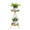 Levede Plant Stand 2 Tiers Outdoor Indoor Metal Flower Pots Rack Garden Gold