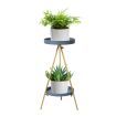 Levede Plant Stand 2 Tiers Outdoor Indoor Metal Flower Pots Rack Garden Pink