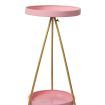 Levede Plant Stand 2 Tiers Outdoor Indoor Metal Flower Pots Rack Garden Pink