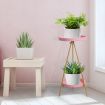 Levede Plant Stand 2 Tiers Outdoor Indoor Metal Flower Pots Rack Garden Pink