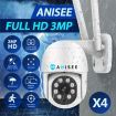 Anisee IP Camera Wireless Home Security System CCTV Installation Surveillance PTZ 3MP x4