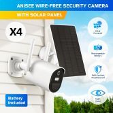 Anisee WIFI Camera CCTV Installation Solar Powered Surveillance Hom x4e Security System