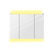 Mirrored Bathroom Cabinet LED Lighted Wall Storage Medicine Shaving Organiser with Shelves 3 Doors 16 Colours