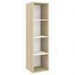 3 Piece TV Cabinet Set White and Sonoma Oak Chipboard