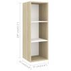 3 Piece TV Cabinet Set White and Sonoma Oak Chipboard