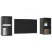 Wall-mounted TV Cabinets 2 pcs High Gloss Grey Chipboard