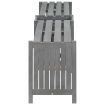 Garden Corner Bench with Planter 117cm Solid Acacia Wood Grey
