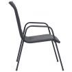 Stackable Garden Chairs 6 pcs Steel and Textilene Anthracite