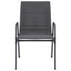 Stackable Garden Chairs 6 pcs Steel and Textilene Anthracite
