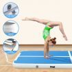 Gymnastics Airtrack Inflatable Gym Track Exercise Mat with Electric Air Pump 6x1x0.2m Blue