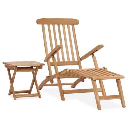 solid wood deck chair