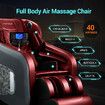 HOMASA 4D Massage Chair Zero Gravity Recliner Electric Massager Full Body Red