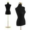 Female Mannequin Torso Display Stand Manikin Dress Form Dressmakers Sewing Fashion Tripod Base 160-177CM Black