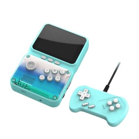 Built In 500 Classic Games Handheld Video Game Console TV Display Color Screen With Controller Col.Lt.Blue