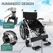 Auswheel Wheelchair Electric Mannual Mobility Aid Foldable Lightweight Medical Equipment Self Propelled Black