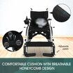 Auswheel Wheelchair Electric Mannual Mobility Aid Foldable Lightweight Medical Equipment Self Propelled Black