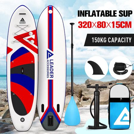 Stand Up Paddle Board Inflatable SUP Surfboard Paddleboarding with Paddle Backpack Leash Pump 