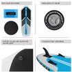 Inflatable Stand Up Paddle Board SUP Paddleboarding Surfboard with Paddle Backpack Leash