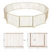 Kidbot Wooden Playpen Outdoor Playard Foldable Fence Kids Activity Centre 12 Panel 