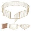 Kidbot Wooden Playpen Outdoor Playard Foldable Fence Kids Activity Centre 12 Panel 