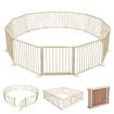 Kidbot Wooden Playpen Outdoor Playard Foldable Fence Kids Activity Centre 12 Panel 