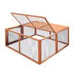 Petscene Foldable Wooden Chicken Coop Cage Backyard Rabbit Hutch Poultry House Run