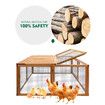 Petscene Foldable Wooden Chicken Coop Cage Backyard Rabbit Hutch Poultry House Run