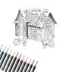 Christmas Painting Playhouse Cardboard Graffiti DIY Coloring and Drawing Doodle with 20 Pens Great Gift idea