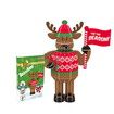 50pcs 3D Puzzle Reindeer Building Model Kit Christmas Decor Gifts Assemble Size 31x17x36.5cm