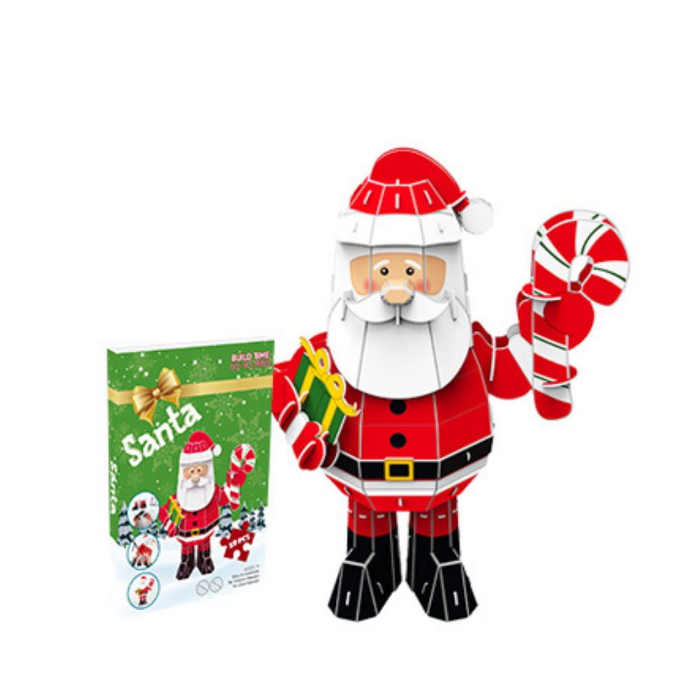 59pcs 3D Puzzle Santa Claus Building Model Kit Christmas Decor Gifts Assemble Size 27x18x35.5cm