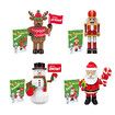 59pcs 3D Puzzle Santa Claus Building Model Kit Christmas Decor Gifts Assemble Size 27x18x35.5cm