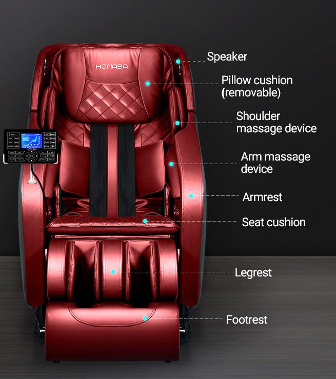 HOMASA 4D Massage Chair Zero Gravity Recliner Electric Massager Full